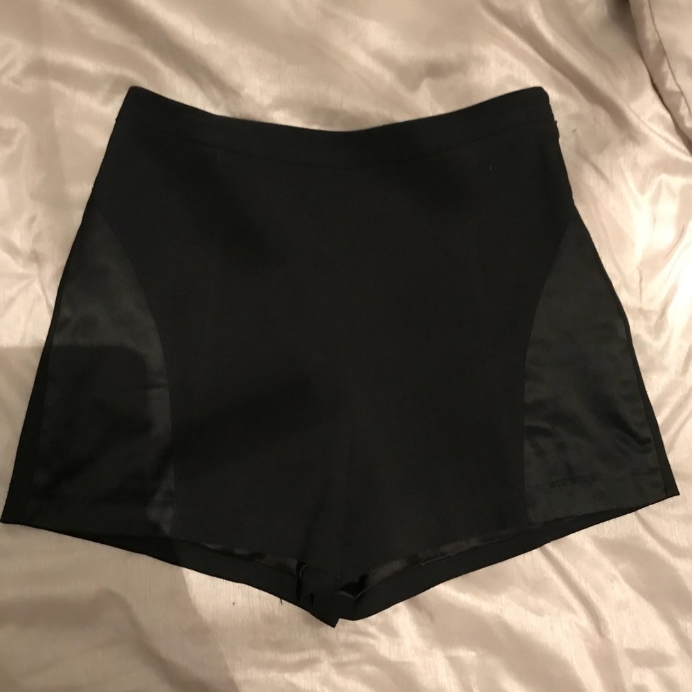 High waisted black shorts